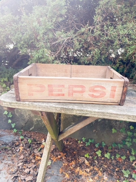 Wooden Pepsi Crate Vintage Soda Box Old Advertising - Etsy 日本