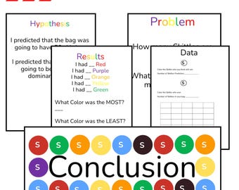 Individual Skittles Science Fair Activity Bundle | Hypothesis, Procedures
