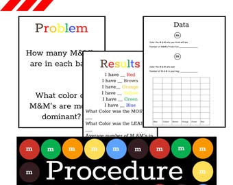 Individual M&M Science Fair Activity Bundle | Hypothesis, Procedures