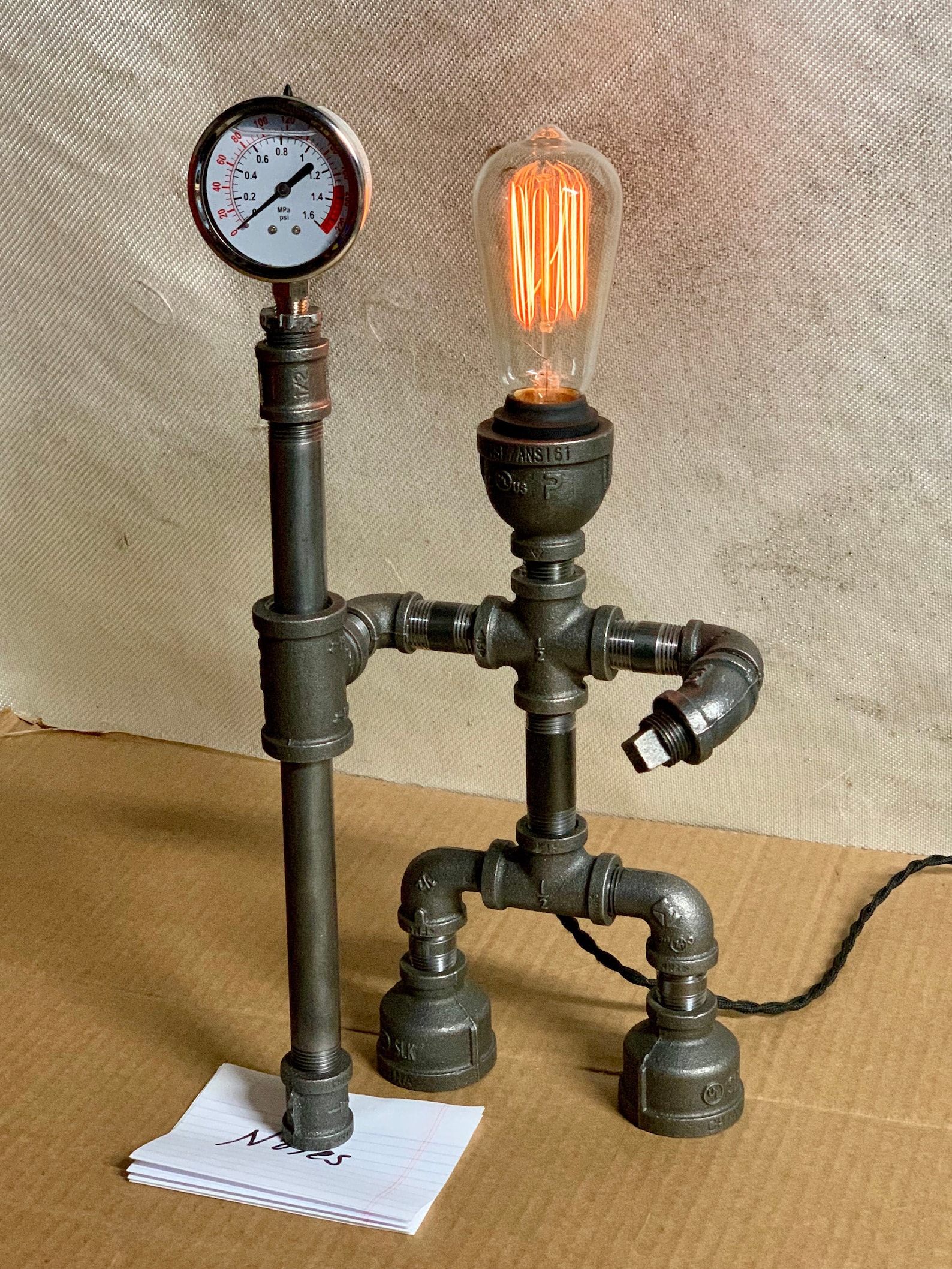 Robot Pipe Lamp Etsy