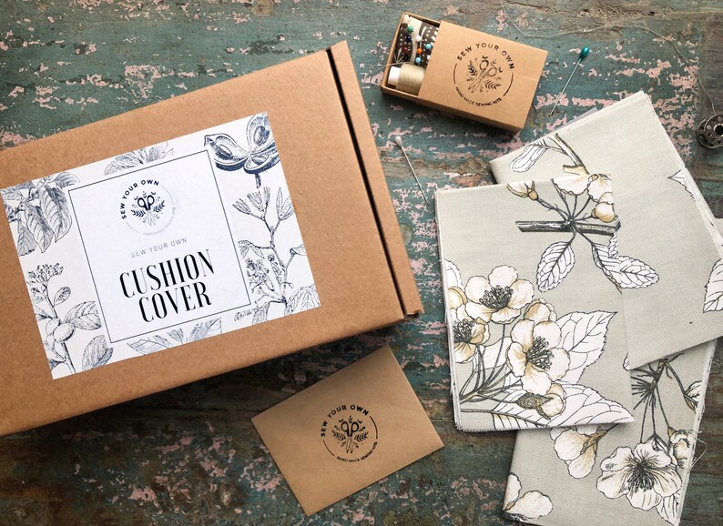 Sewing Kit Sew Your Own Cushion Cover Craft Kit for Adults Etsy