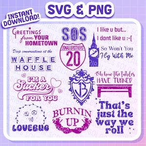 Jonas Brothers SVG PNG Bundle | Fan Art Cut Files for Cricut & Silhouette | Lyrics, Quotes, Album-Inspired Designs