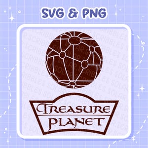 Planète au trésor | Ensemble SVG et PNG | World Land Hollywood Studios Carte Epcot Jim Hawkins | Couper des fichiers | Numérique | Cricut