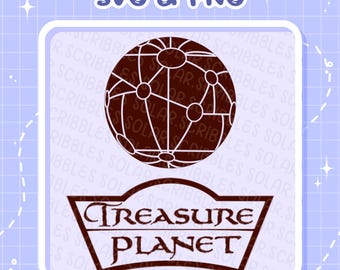 Schatz Planeten SVG PNG Bundle | Jim Hawkins & Map Cut-Dateien für Cricut Silhouette | Fan Art Sci-Fi Abziehbilder