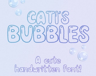 KATIES BLASEN | Niedliche handgeschriebene Schrift für die digitale Planung und Notizenaufnahme | Cricut-Schrift, lustige Schrift, schrullig Schrift, Procreate Schriften
