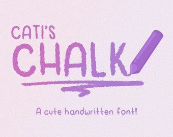 KATIES KREIDE | Niedliche handgeschriebene Schrift für die digitale Planung und Notizenaufnahme | Cricut-Schrift, lustige Schrift, schrullig Schrift, Procreate Schriften