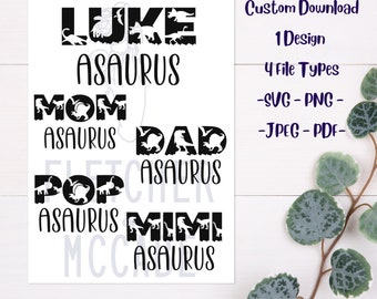 Dinosaur Font Design - Custom Download - Birthday - Dino Birthday - Birthday Party