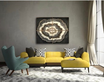 Exotische houtskool Geode