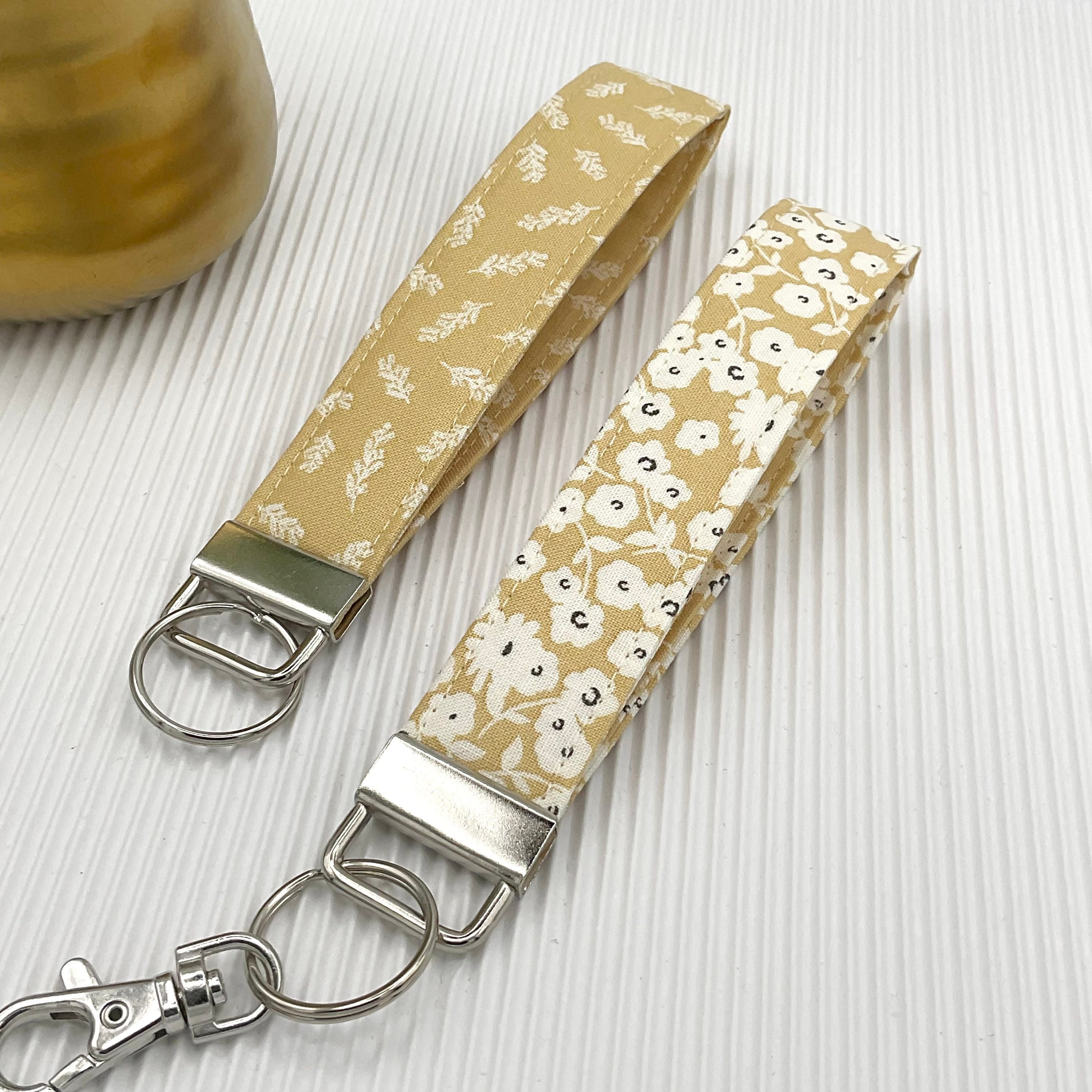 Gold Wristlet Keychain Keychain Wristlet Wrist Lanyard Etsy