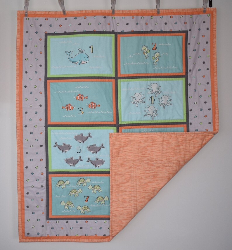 Handmade Baby Quilt and Travel Blanket ready to ship!