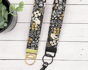 Floral Fabric Keychain Wristlet | Rifle Paper Co. Cotton Lanyard