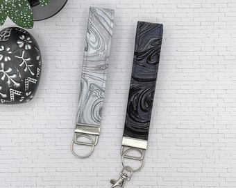 Marbled Keychain Wristlet | Keychain Strap | Wrist Lanyard | New Car | Teacher Gift | Swirl Pattern| Marble Pattern| Gift for Her