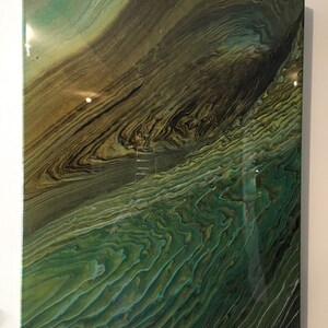 Original Acrylic Fluid Pour on 16x20 inch stretched canvas