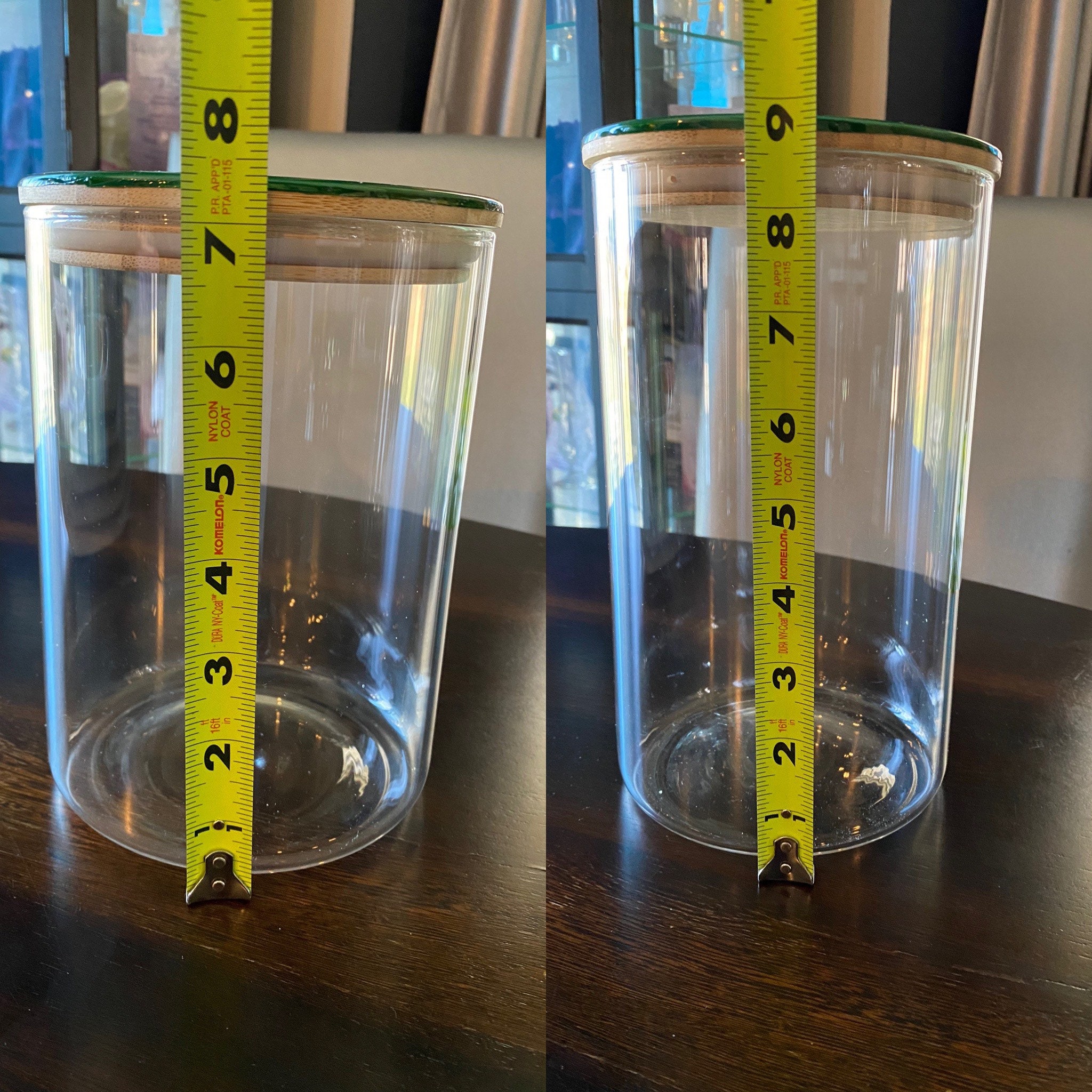 Decorative Glass Jars Vases Set of 2 W/resin Lids Etsy