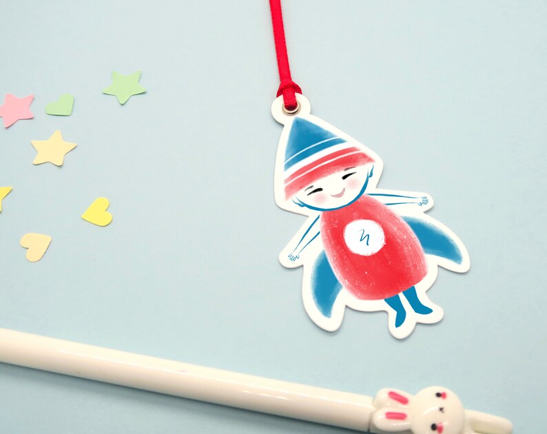 teachers birthday giveaway Ornament personalized gift eco-friendly cute tags Brag Tag for students Rocket Boys Gift Tag Set Bookmark