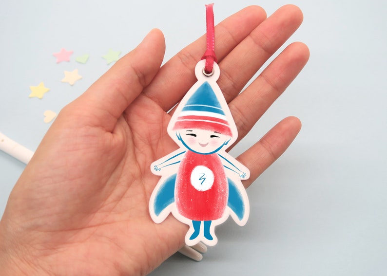 teachers birthday giveaway Ornament personalized gift eco-friendly cute tags Brag Tag for students Rocket Boys Gift Tag Set Bookmark