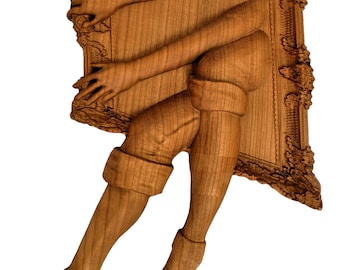 3D wooden picture "The Mirrorland" Relief made of wood