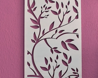 3D image Elegant branch with leaves