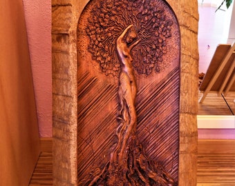 3D picture made of solid wood "Tree of Life" 3D Relief