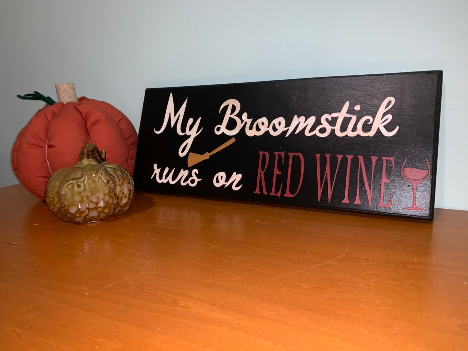 My Broomstick Runs on Wine Etsy UK