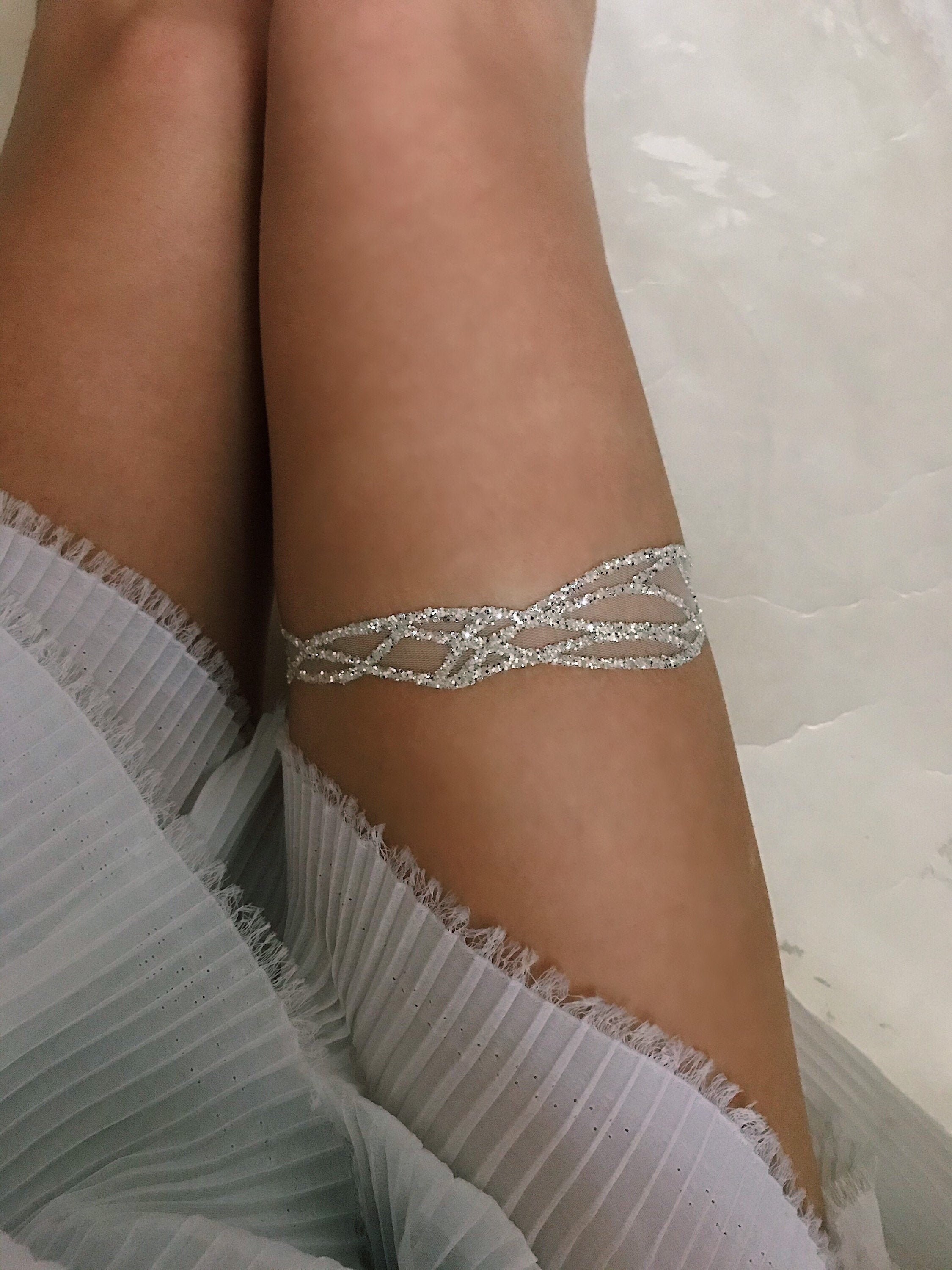 Wedding garter belt / Bridal garter set / Sparkly garter / Etsy