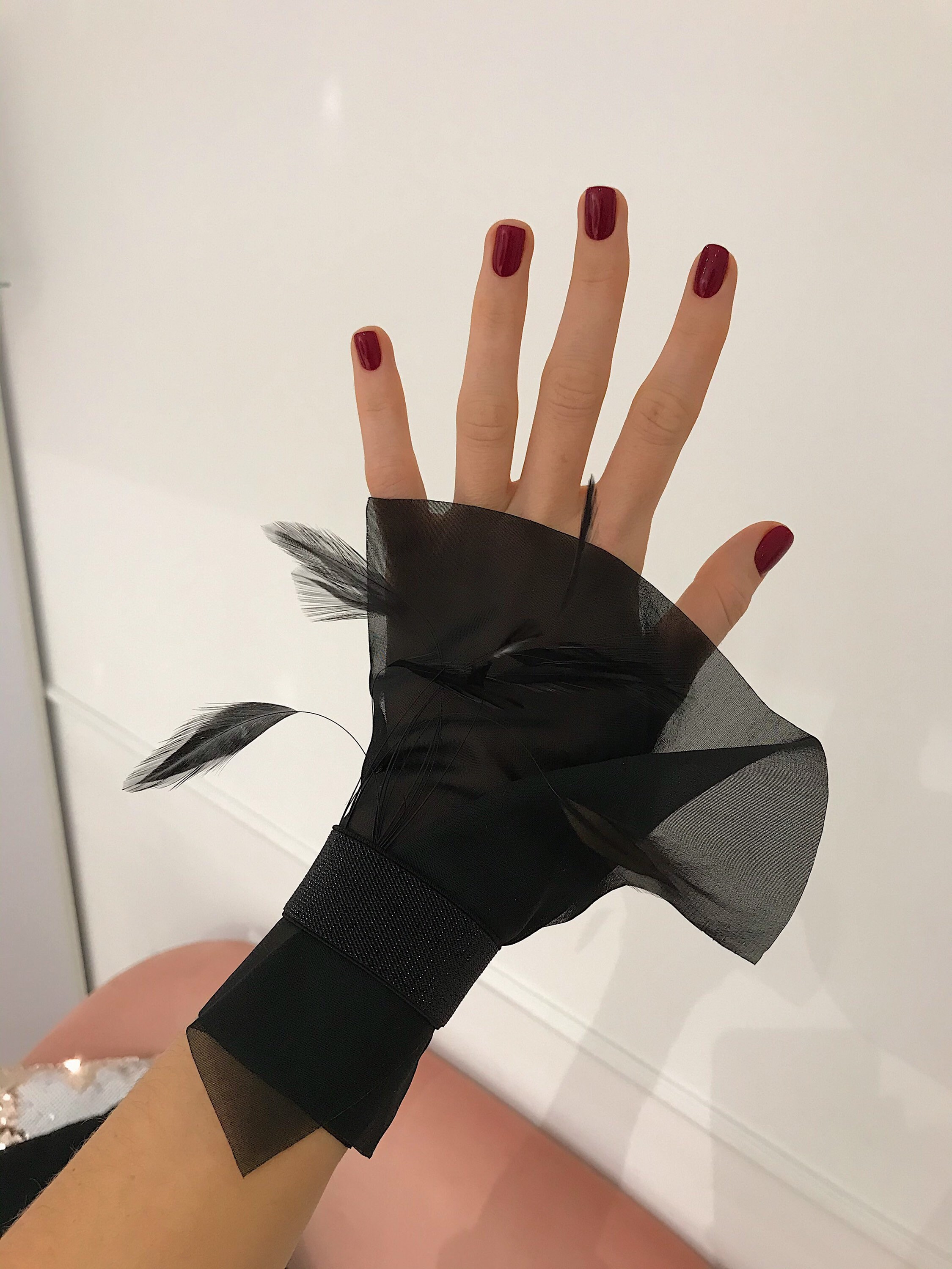 Black cuffs / Tuxedo cuffs / Detachable wrist cuffs / Feather Etsy