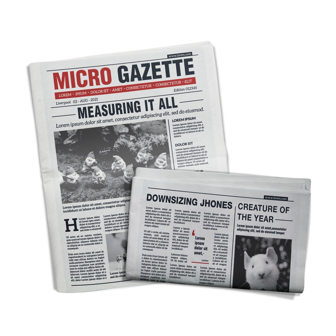 PRINTABLE MINIATURE NEWSPAPER Dollhouse Accessories and Barbie Etsy