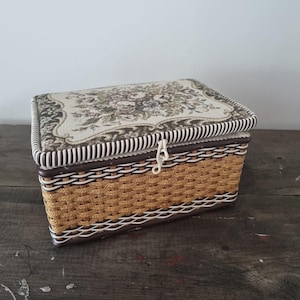 Sewing Box Vintage for Craft Supplies and Home Décor