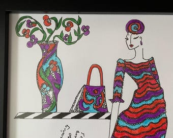 ローラ・アシュレイのオリジナルアート、ヴィンテージ 1970年代