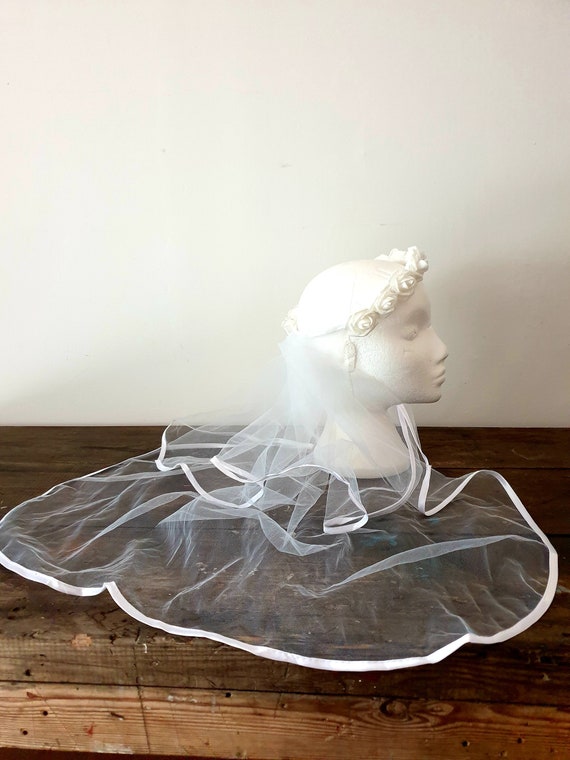 With Crystals Veil Two Tier Blusher Veil -Two Tier Wedding Veil