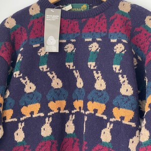 Vintage 'jumpers' Peter Rabbit Navy Blue Intarsia Knitted Jumper - Etsy