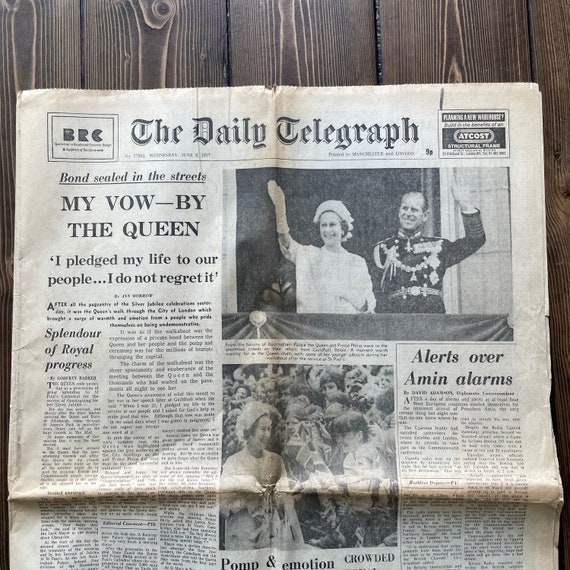 Vintage Antique Original The Daily Telegraph News… - image 1