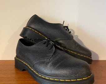 Dr Martens CRACKLE Black White 1461 cristal oxfords