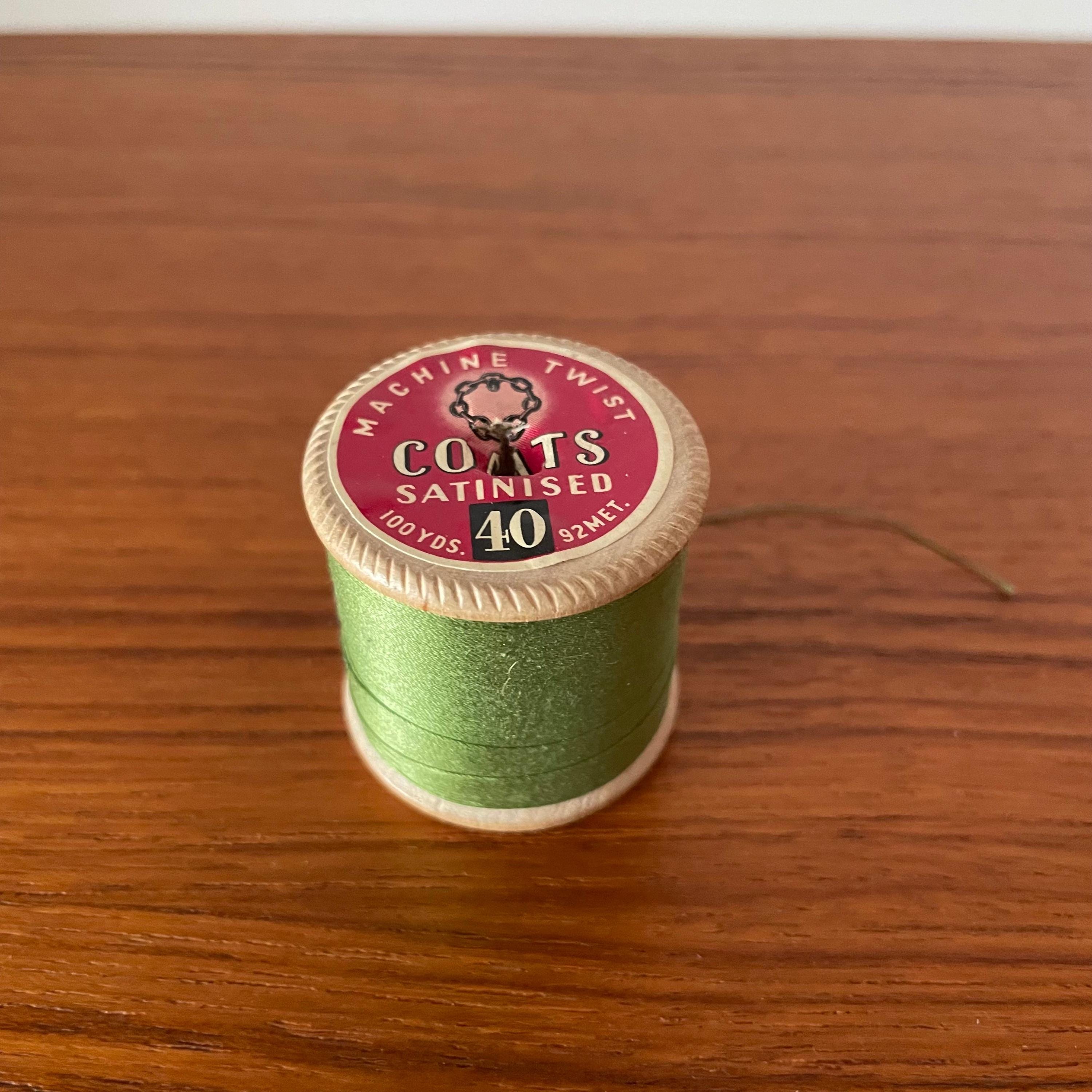 Thread Vintage Coats Satinised Machine Twist Reels in Olive 469