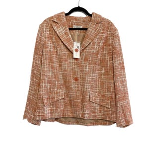 Jacket Vintage Classics Pink and White Tweed Blazer