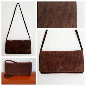 Buttery Leather Brown Vintage Handbag. Shoulder Bag. Beautiful stitching detail. By Handbagappreciationsociety