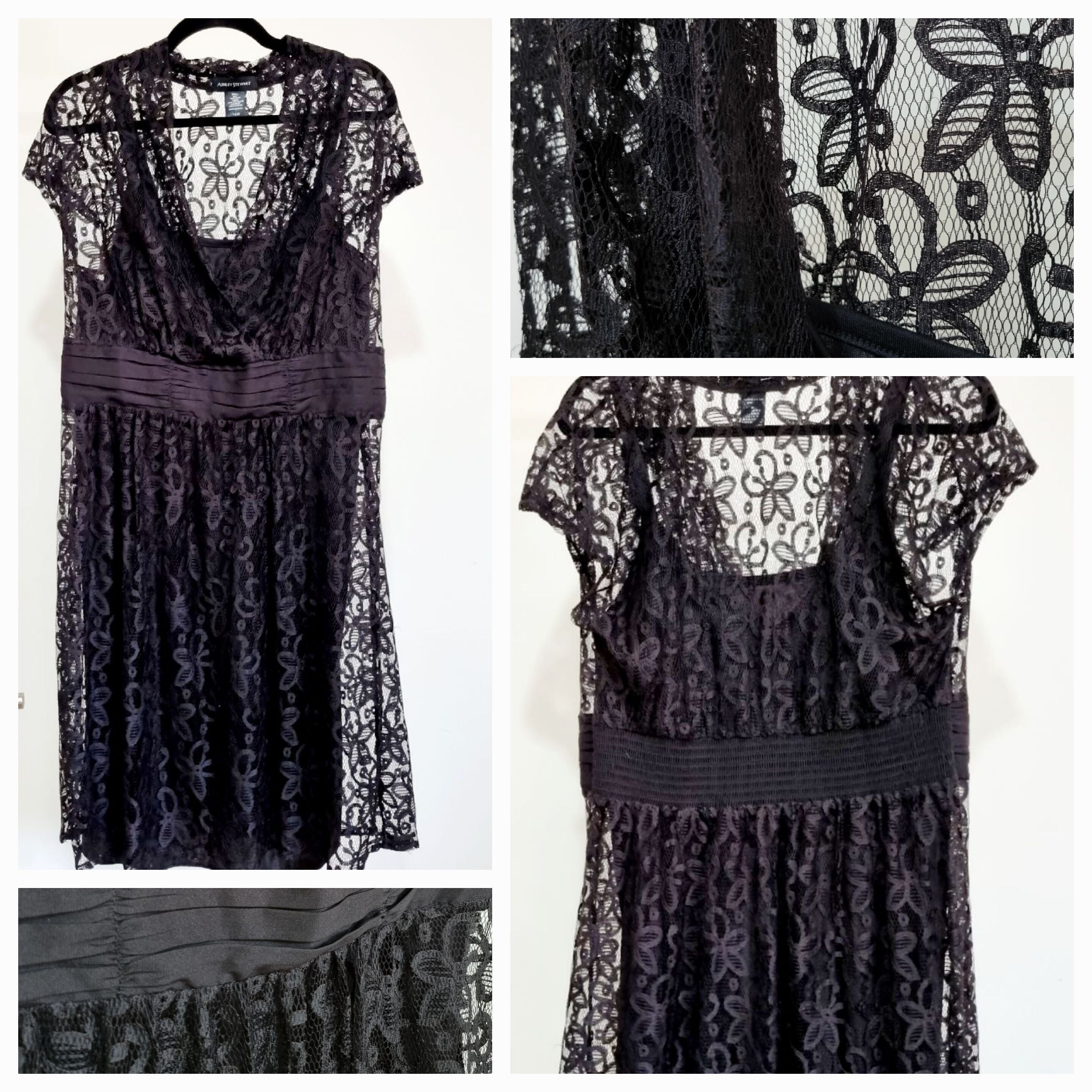 Ashley stewart black deals and white dresses