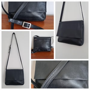 Sac à main noir à rabat vintage en excellent état