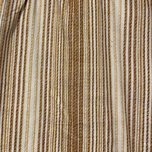 Fabric Vintage Brown and Yellow Thick Striped Curtain Panel