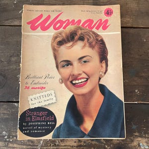 Vintage Woman Magazine Jan 28th 1956 1950s Paper Ephemera