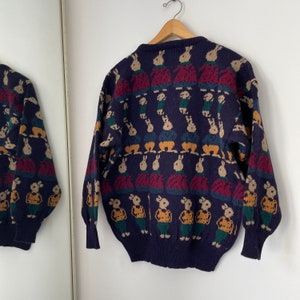 Vintage 'jumpers' Peter Rabbit Navy Blue Intarsia Knitted Jumper - Etsy