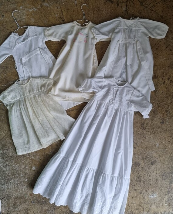 Vintage Antique Christening Dress Job Lot Bundle X5 Etsy Canada