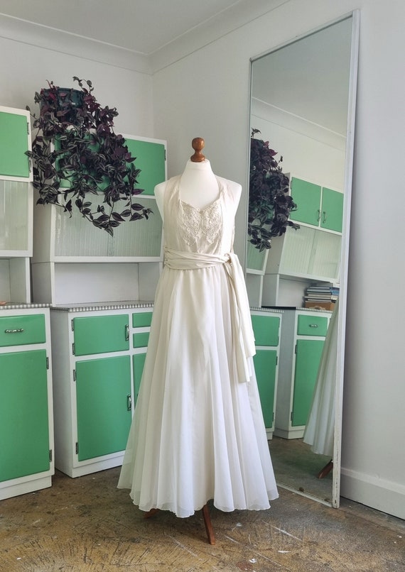 The Betty Wedding Dress. Vintage Handmade Oceanna… - image 1