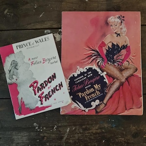 Pardon My French Souvenir-Programm und Ticket vom Prince of Wales Theater