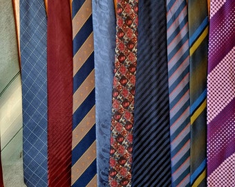 Job Lot Vintage Men's Ties. 13 Pieces. Patterned
