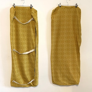 Vintage Yellow Patterned Sofa Covers for Caravan or Campervan