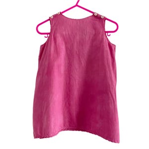 Hand Dyed Vintage Smock Dress for Babies with Button Fastening