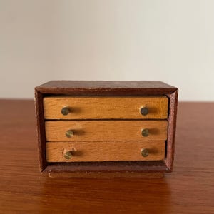 Dolls House Furniture Drawers Mid Century Style Wooden Collectable
