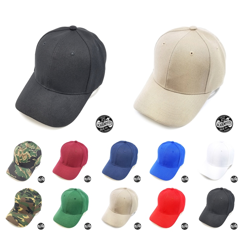 Yupoong 6-panel Curved Metal Snap Cap Basic Screen Cap Dad Hat Baseball Cap