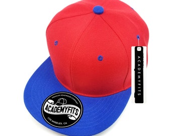 AcademyFits Blank Red Royal Snapback #1013